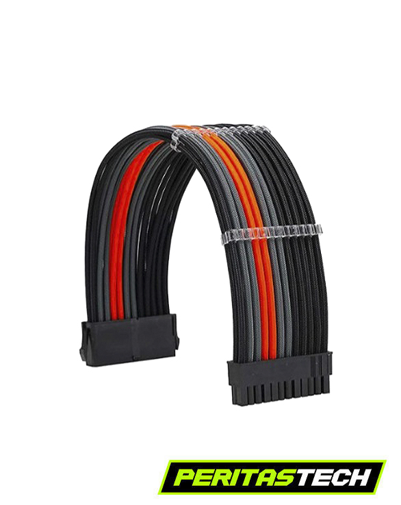 Kit Cables Mallados Zezzio Kit (1x24P & 1×4+4P & 2×6+2P) NEGRO GRIS NARANJA