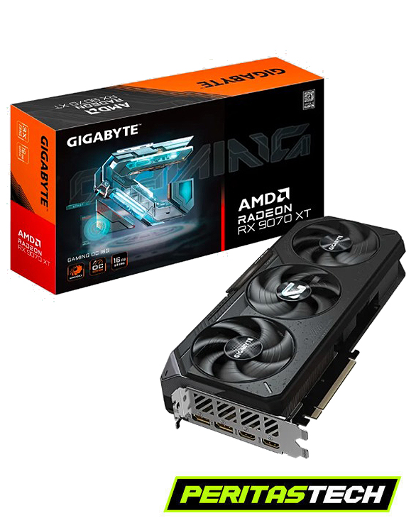 PLACA DE VIDEO RX 9070 XT GIGABYTE GAMING OC 16GB GDDR6
