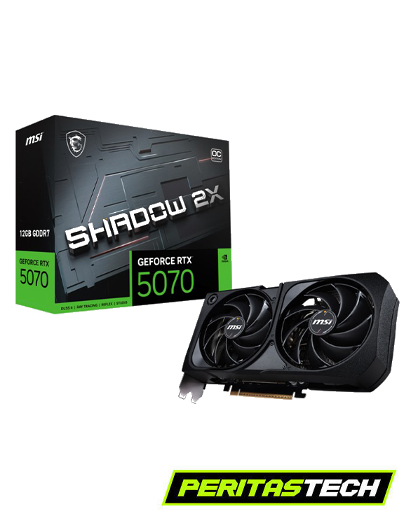 PLACA DE VIDEO MSI NVIDIA GEFORCE RTX 5070 SHADOW 2X OC 12GB GDDR7