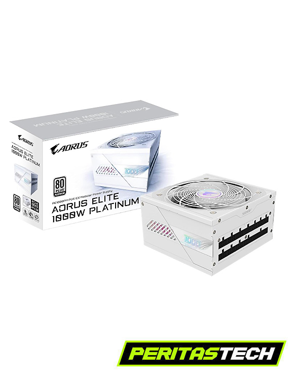 FUENTE AORUS ELITE WHITE P1000W 80 PLUS PLATINUM FULL MOD PCI E 5.0