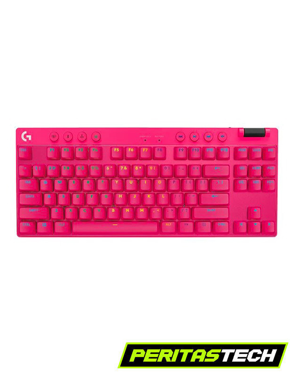 TECLADO LOGITECH PRO X TKL MAGENTA WIRELLES SWITCH BROWN