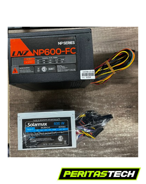 FUENTE 600W SFX ITX SOLARMAX KC-EAA-600 OEM + CABLE POWER - Imagen 2
