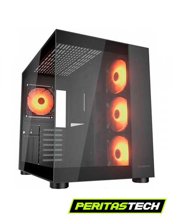 GABINETE COUGAR FV150 RGB BLACK DUAL CHAMBER 4 FANES ARGB