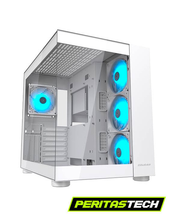 GABINETE COUGAR FV150 RGB WHITE DUAL CHAMBER 4 FANES ARGB