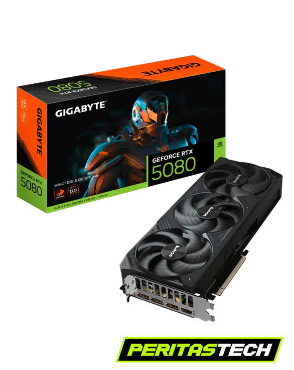 PLACA DE VIDEO GEFORCE RTX 5080 WINDFORCE OC SFF 16G GDDR7