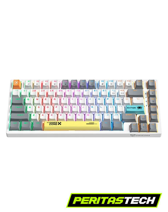 TECLADO MECANICO GAMER ONIKUMA G58 TKL 70% BLANCO RGB