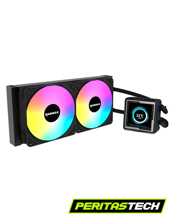 WATERCOOLING PARA CPU RAIDMAX LM240 RGB BLACK CON PANTALLA