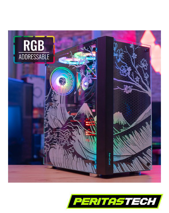 GABINETE AEROCOOL SKRIBBLE-G-BK-V1 3 FANES 120MM ARGB