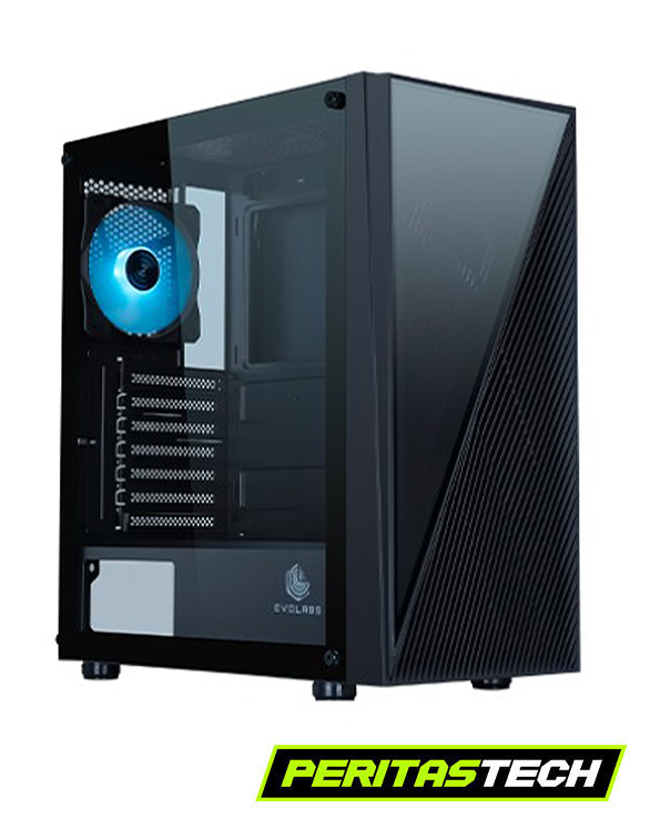 GABINETE EVOLABS DUALITY EVO 205A 4 FANES ARGB CON CONTROLADORA