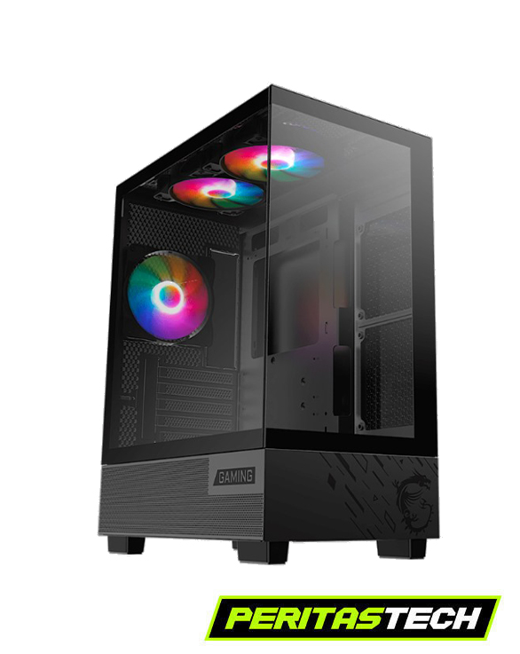 GABINETE MSI PANO M110A M ATX CUBE 3 FANES 120MM ARGB BLACK