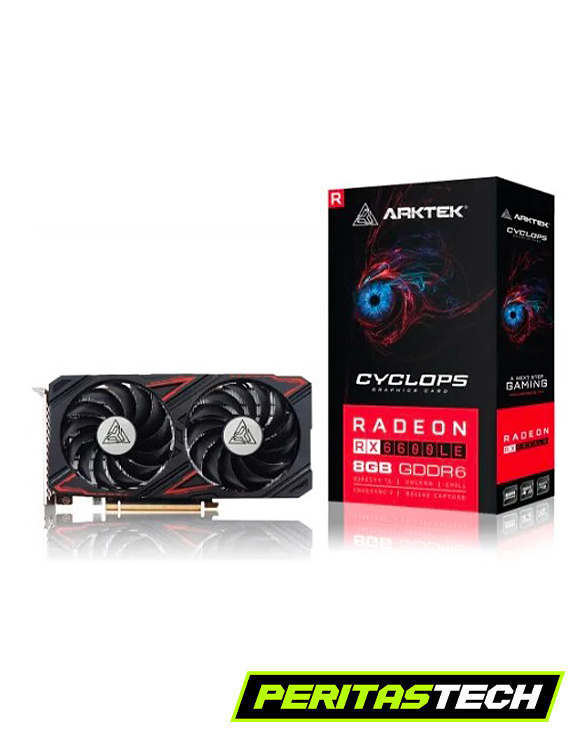PLACA DE VIDEO RX 6600 8GB DDR6 CYCLOPS ARKTEK LE