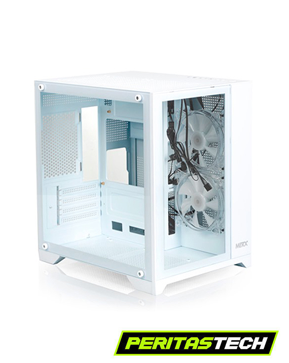 GABINETE MERX POLAR BEAR WHITE MICRO ATX 4 FANES ARGB