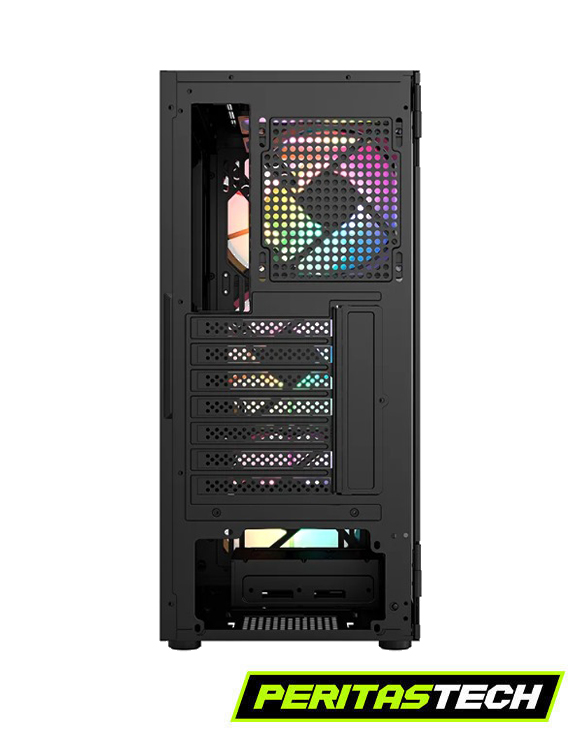 GABINETE XYZ AIRONE 100 MESH 6 FANES 120MM ARGB BLACK - Imagen 5