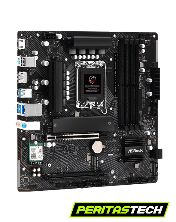 MOTHERBOARD B760M PG LIGHTNING WIFI + BLUETOOTH ASROCK DDR5 - Imagen 2