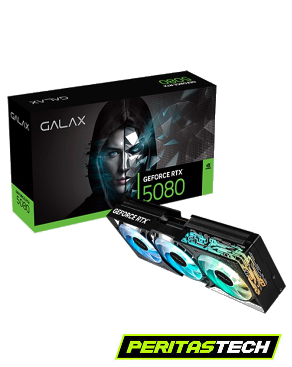 PLACA DE VIDEO RTX 5080 16GB GALAX 1 CLICK OC 3 FANES 90MM ARGB