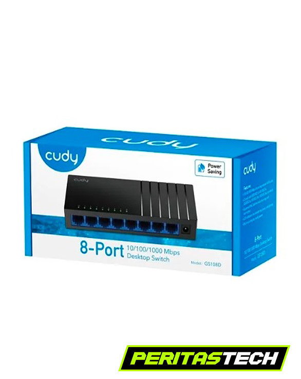 SWITCH CUDY 8 PUERTOS 10/100/1000 GIGABIT GS108D