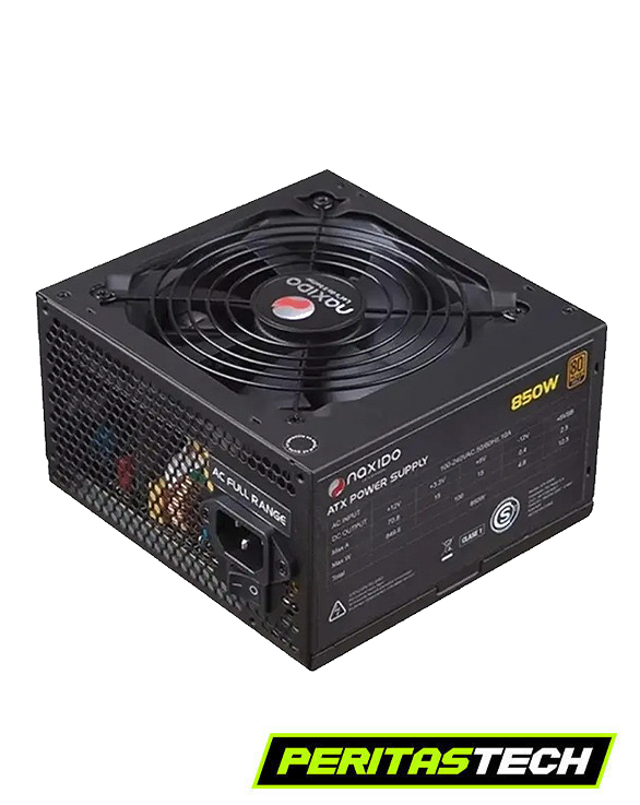 FUENTE 850W 80 PLUS GOLD BLACK SERIES NAXIDO - Imagen 2