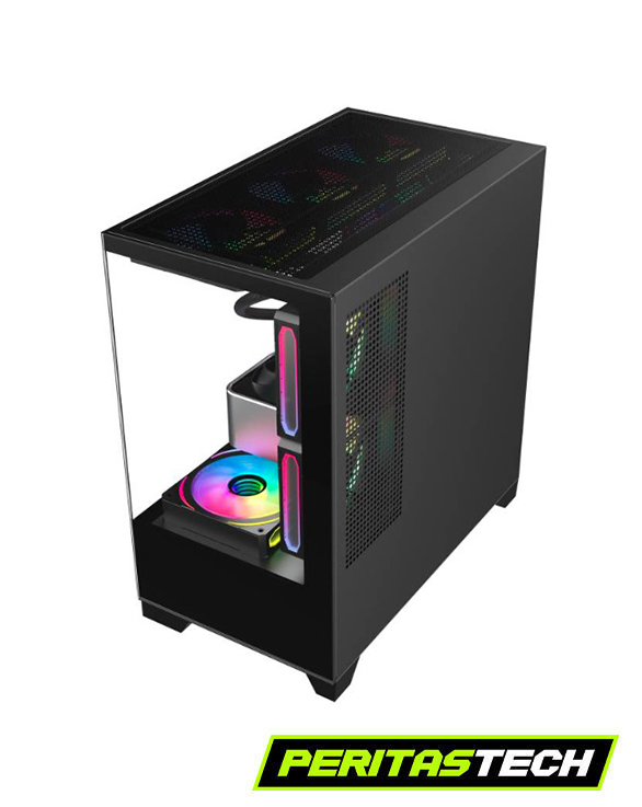 GABINETE GAMER RAPTOR NOVA PRIME M-ATX VIEW 270 TG + 3FANS ARGB - Imagen 2