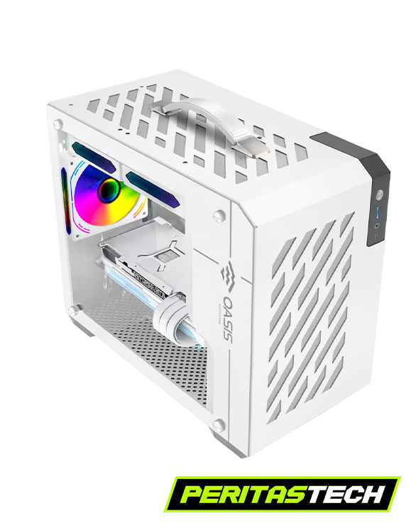 GABINETE OASIS ATOMIX WHITE CON MANIJA MESH FILTROS ARGB - Imagen 4