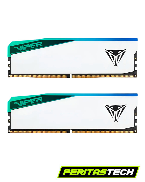 MEMORIA RAM 64GB 2X32GB PATRIOT VIPER ELITE WHITE RGB CL30