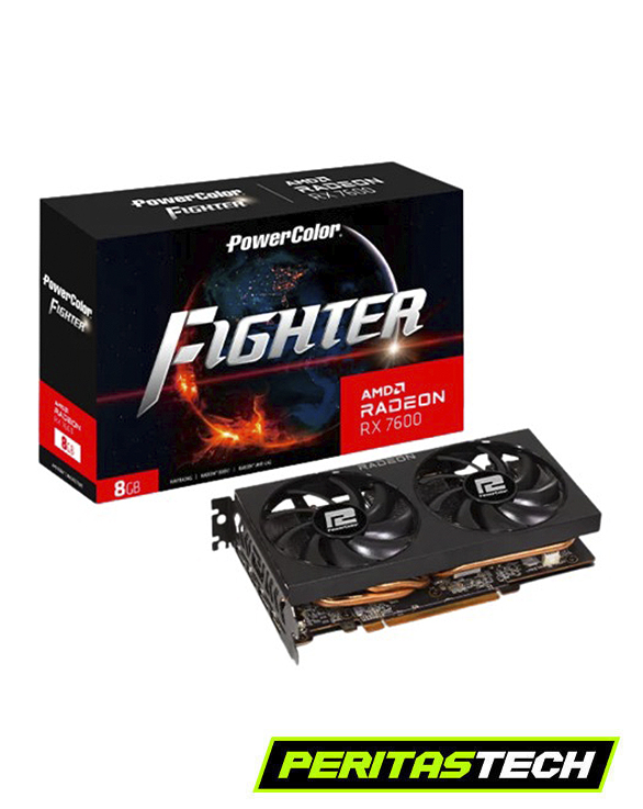 PLACA DE VIDEO RX 7600 8GB GDDR6 POWER COLOR FIGHTER