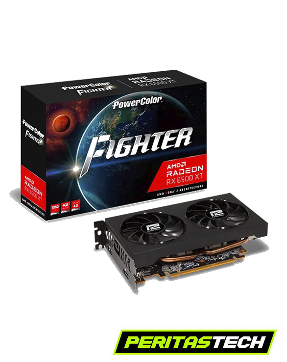 PLACA DE VIDEO RADEON RX 6500 XT 4GB DDR6 POWER COLOR FIGHTER