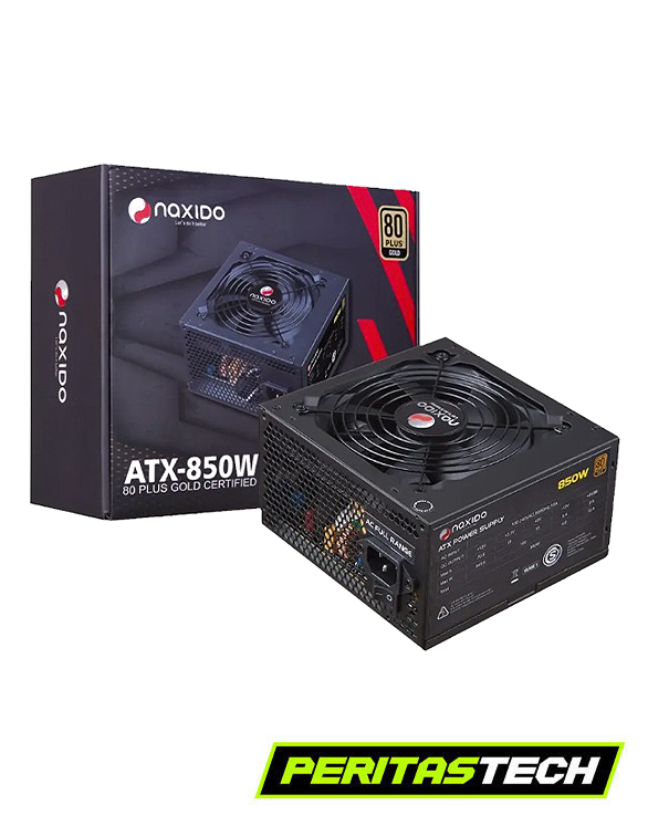 FUENTE DE PODER 850W 80 PLUS GOLD BLACK SERIES NAXIDO