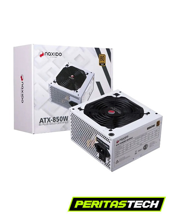 FUENTE DE PODER 850W 80 PLUS GOLD WHITE SERIES NAXIDO