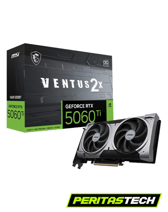 PLACA DE VIDEO RTX 5060 TI 16GB GDDR7 MSI VENTUS 2X BLACK