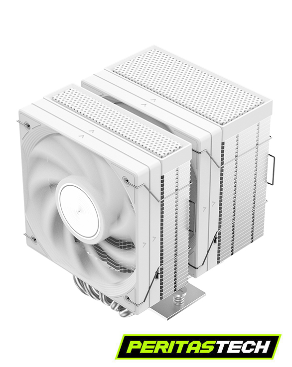 CPU COOLER JIUSHARK JF500 RUBY WHITE NO LED DUAL FAN 220W