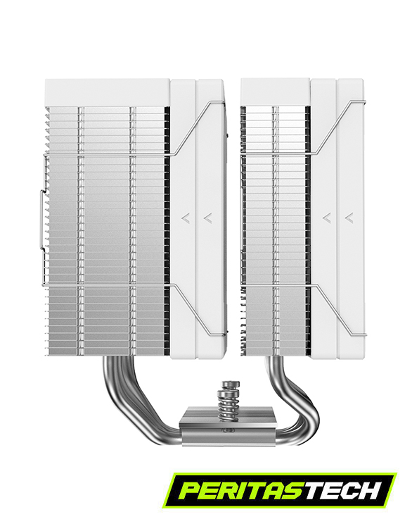 CPU COOLER JIUSHARK JF500 RUBY WHITE NO LED DUAL FAN 220W - Imagen 2