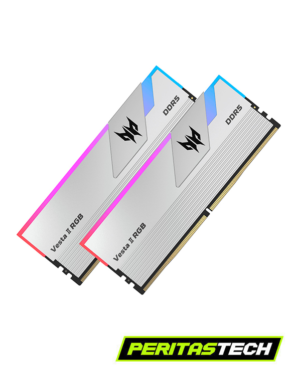 MEMORIA RAM 32GB 2X16 6000 MHZ PREDATOR VESTA WHITE ARGB