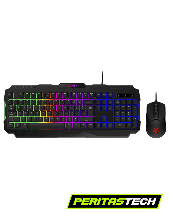 COMBO TECLADO Y MOUSE GAMER MSI FORGE GK100 LS RGB