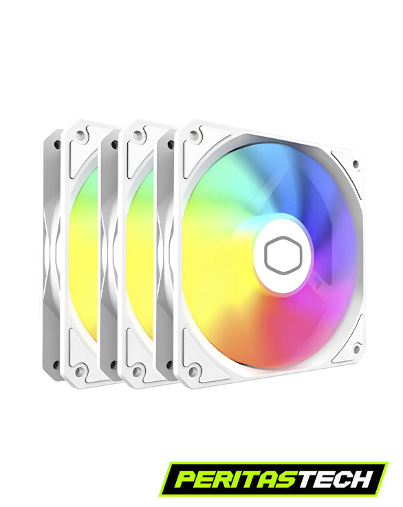 PACK 3 COOLERS COOLERMASTER MF120 LITE ARGB WHITE