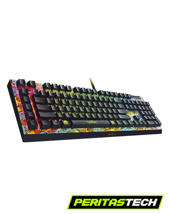 TECLADO GAMER RAZER BLACKWIDOW V4 X POKEMON EDITION SWITCHES OPTICAL CLICKY - Imagen 3