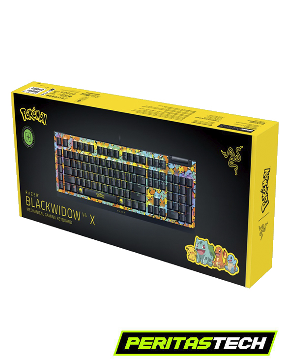TECLADO GAMER RAZER BLACKWIDOW V4 X POKEMON EDITION SWITCHES OPTICAL CLICKY - Imagen 5