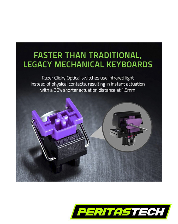 TECLADO RAZER HUNTSMAN MINI 60% OPTICAL PURPLE ESPAÑOL - Imagen 4