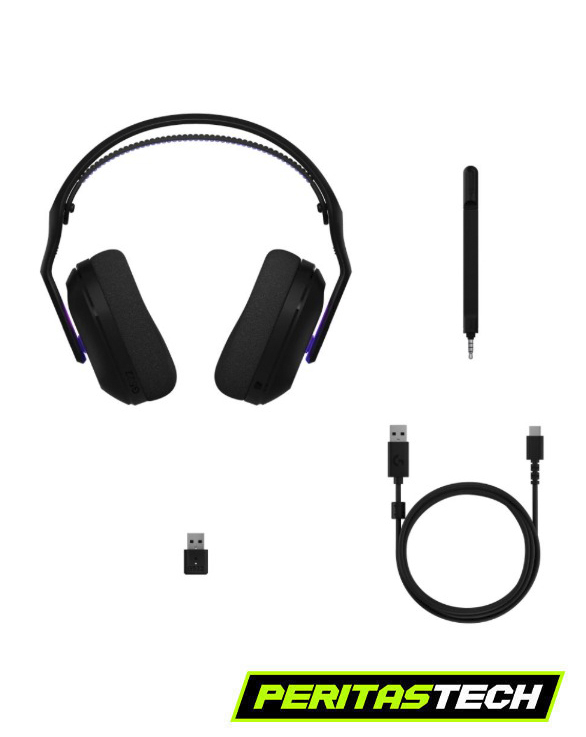 AURICULAR GAMER LOGITECH G522 BLACK LIGHTSPEED WIRELESS BT + RECEPTOR USB - Imagen 6