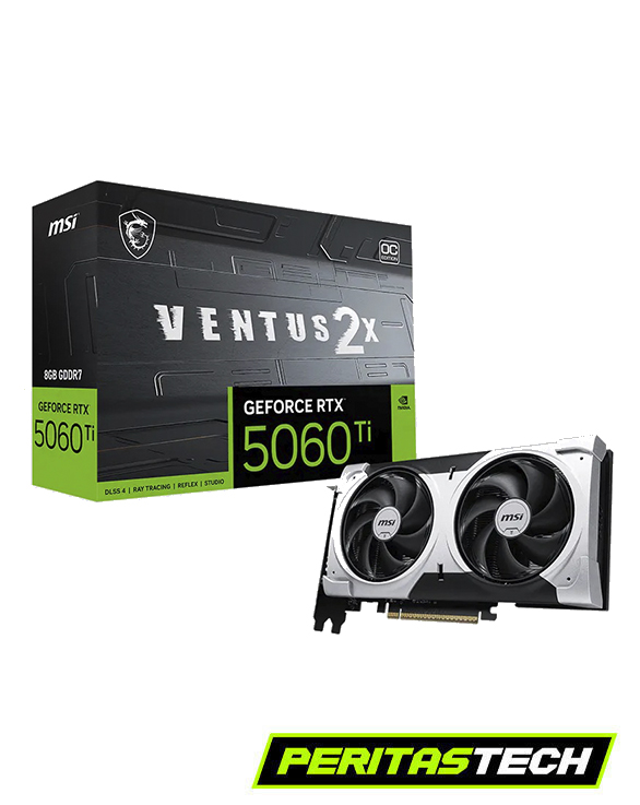 PLACA DE VIDEO MSI GEFORCE RTX 5060 TI 8GB GDDR7 VENTUS 2X OC PLUS