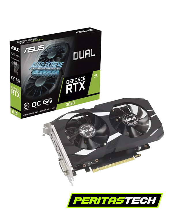 PLACA DE VIDEO RTX 3050 6GB GDDR6 ASUS DUAL OC EDITION