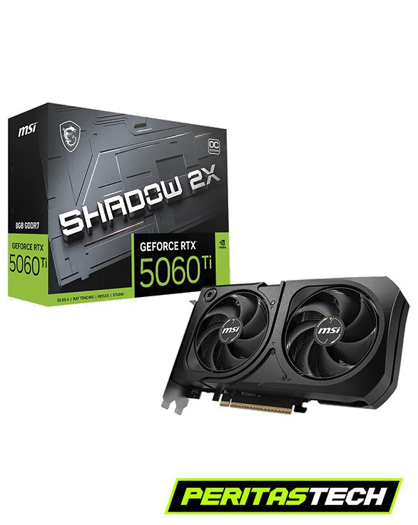 PLACA DE VIDEO RTX 5060 TI 8GB GDDR7 MSI SHADOW X2