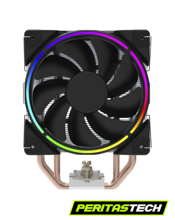 CPU COOLER GAMEMAX GAMMA 500 ARGB 190W TDP FULL BLACK - Imagen 3