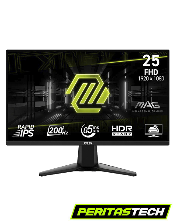 MONITOR GAMER 25 MAG255F E20 0.5 MSI RAPID IPS 200HZ