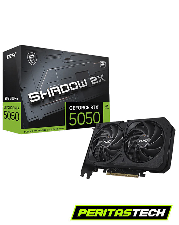 PLACA DE VIDEO RTX 5050 8GB GDDR6 MSI SHADOW 2X OC EDITION