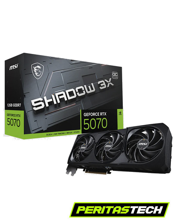 PLACA DE VIDEO RTX 5070 12GB GDDR7 MSI SHADOW X3 OC EDITON