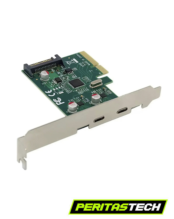 PLACA EXPANSION PCI E 4X A 2 USB C 3.1 TRASERO PARA PC