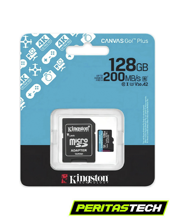 MEMORIA MICRO SD 128GB KINGSTON CANVAS GO! GEN4 4k