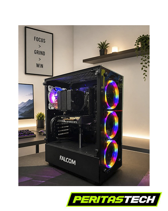 PROMO I5 14400F 16GB 3200 SSD 1TB RTX 5050 8GB GABINETE CON 4 FANES RGB FUENTE 700W 80 PLUS BRONCE