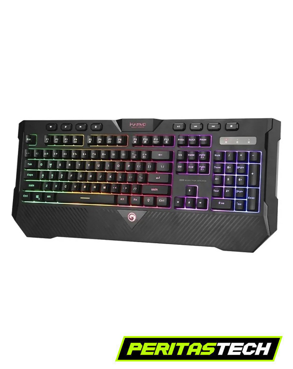 teclado gamer marvo k656 100 porciento membrana multimedia fixed rgb