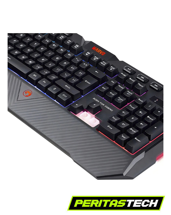 TECLADO GAMER MARVO K656 100 % MEMBRANA MULTIMEDIA FIXED RGB - Imagen 2